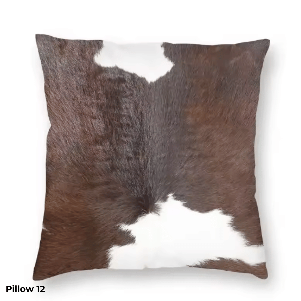 Rustic Faux Cowhide Pillow