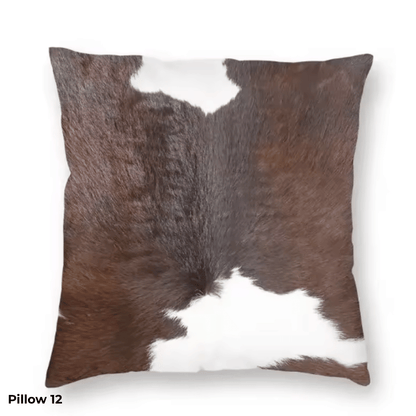 Rustic Faux Cowhide Pillow