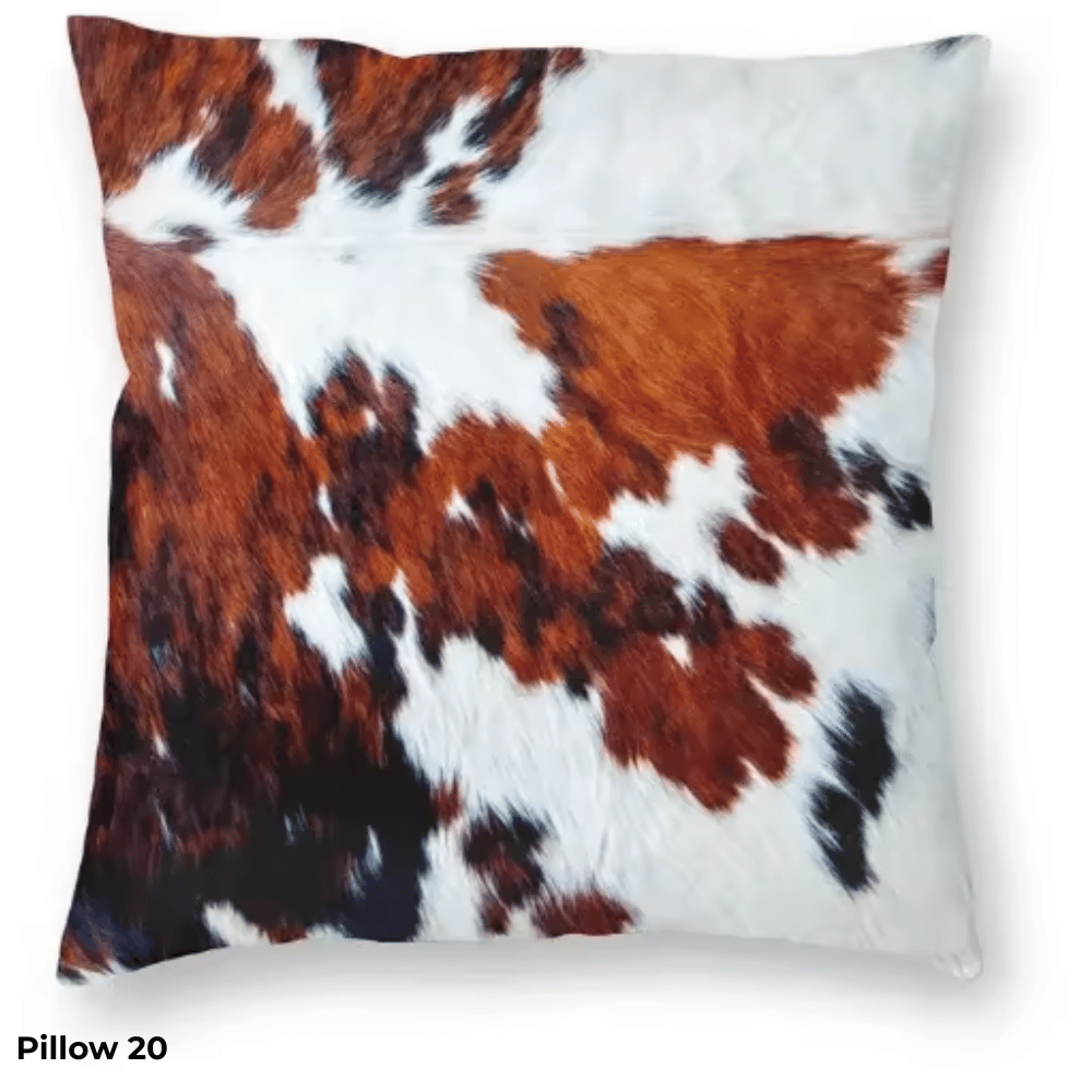 Rustic Faux Cowhide Pillow