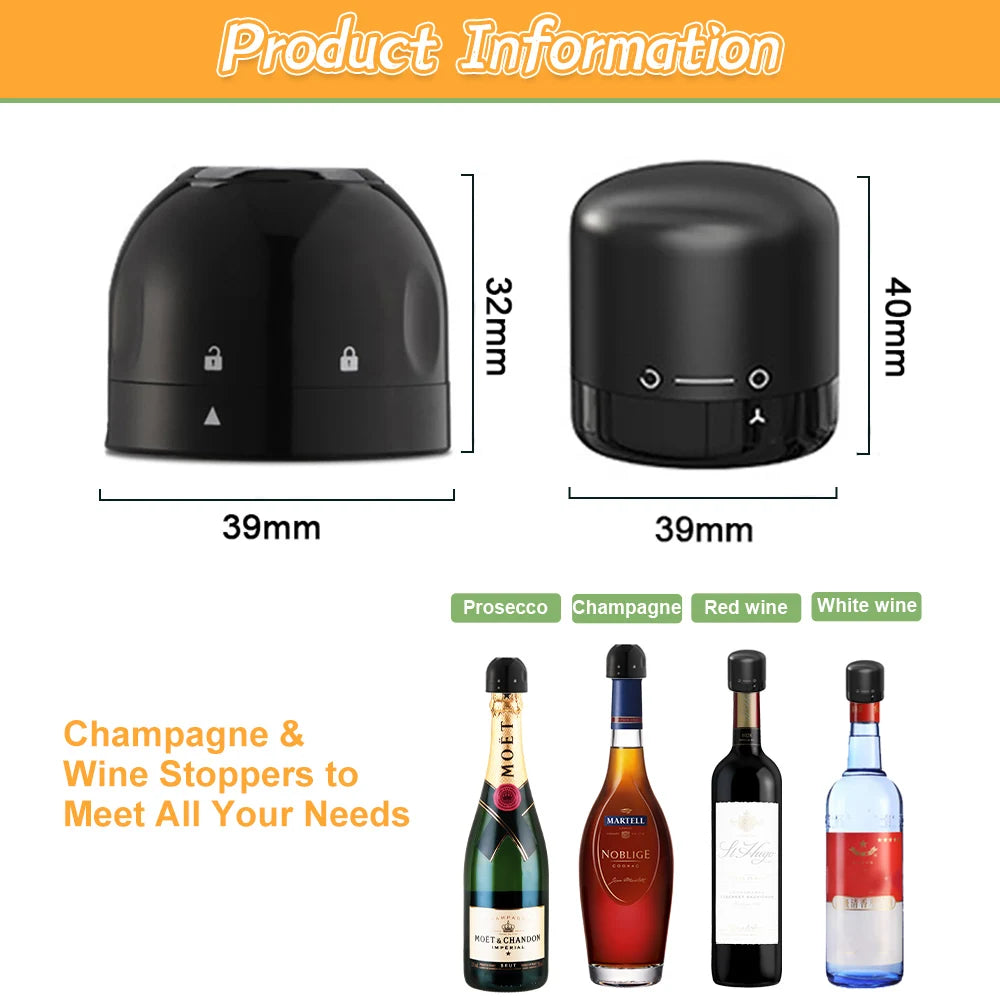 Air Pump Vacuum Wine Bottle Opener Kit