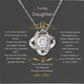 To My Daughter – Forever Love Knot Necklace in Rose Gift Box
