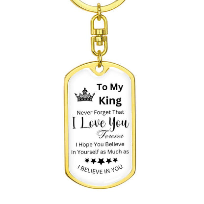 To My King Tag Keychain