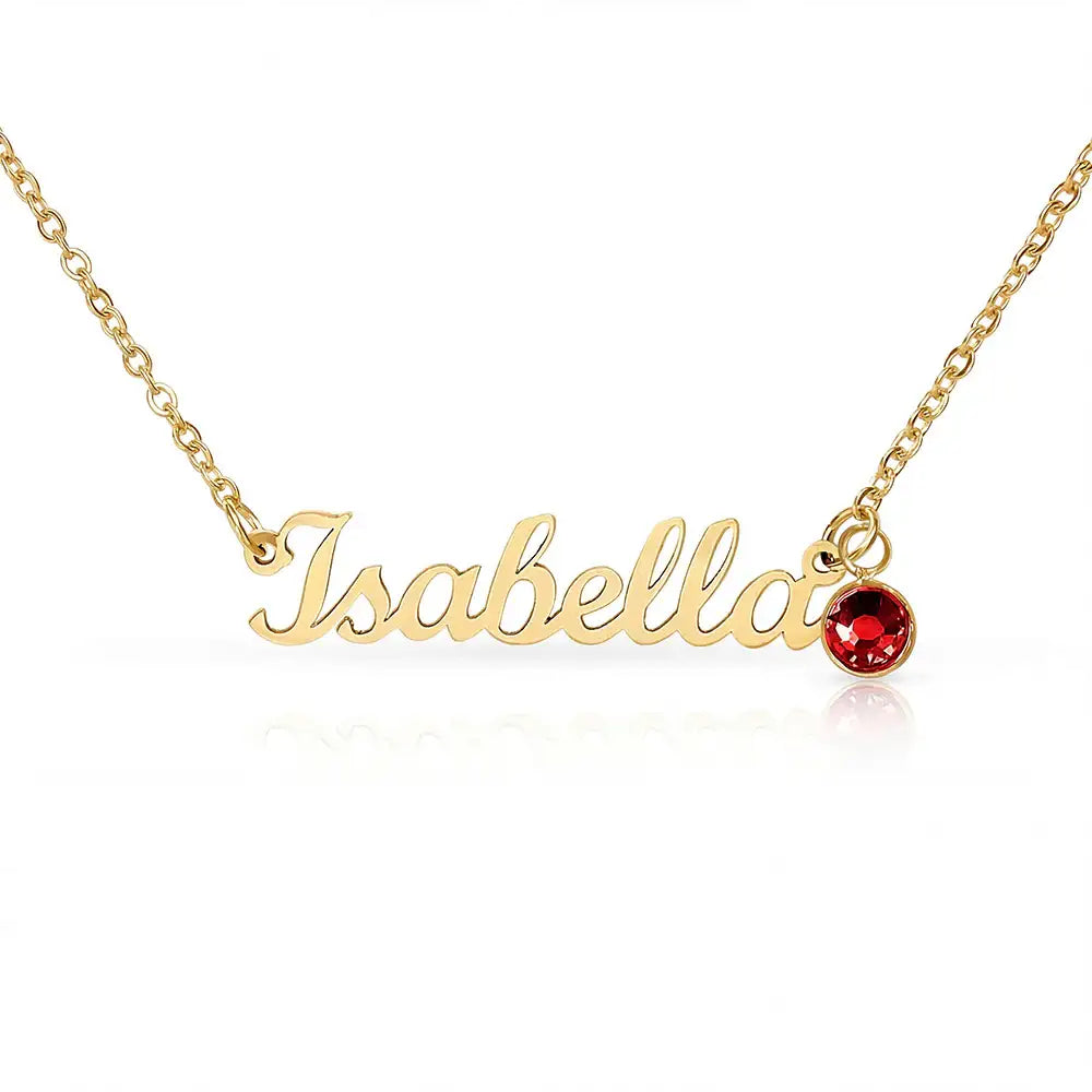 Personalized Name Necklace With Birthstone Daughter From Mom