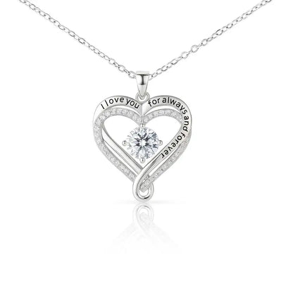 Congratulations from Mom and Dad Always and forever Heart Necklace