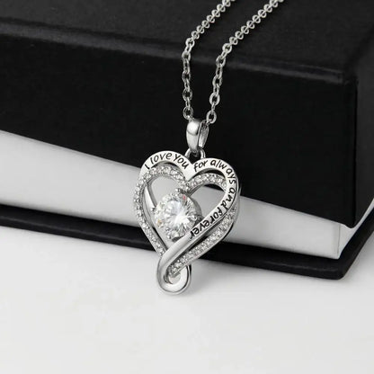 Graduate from Mom and Dad Always and forever Heart Necklace
