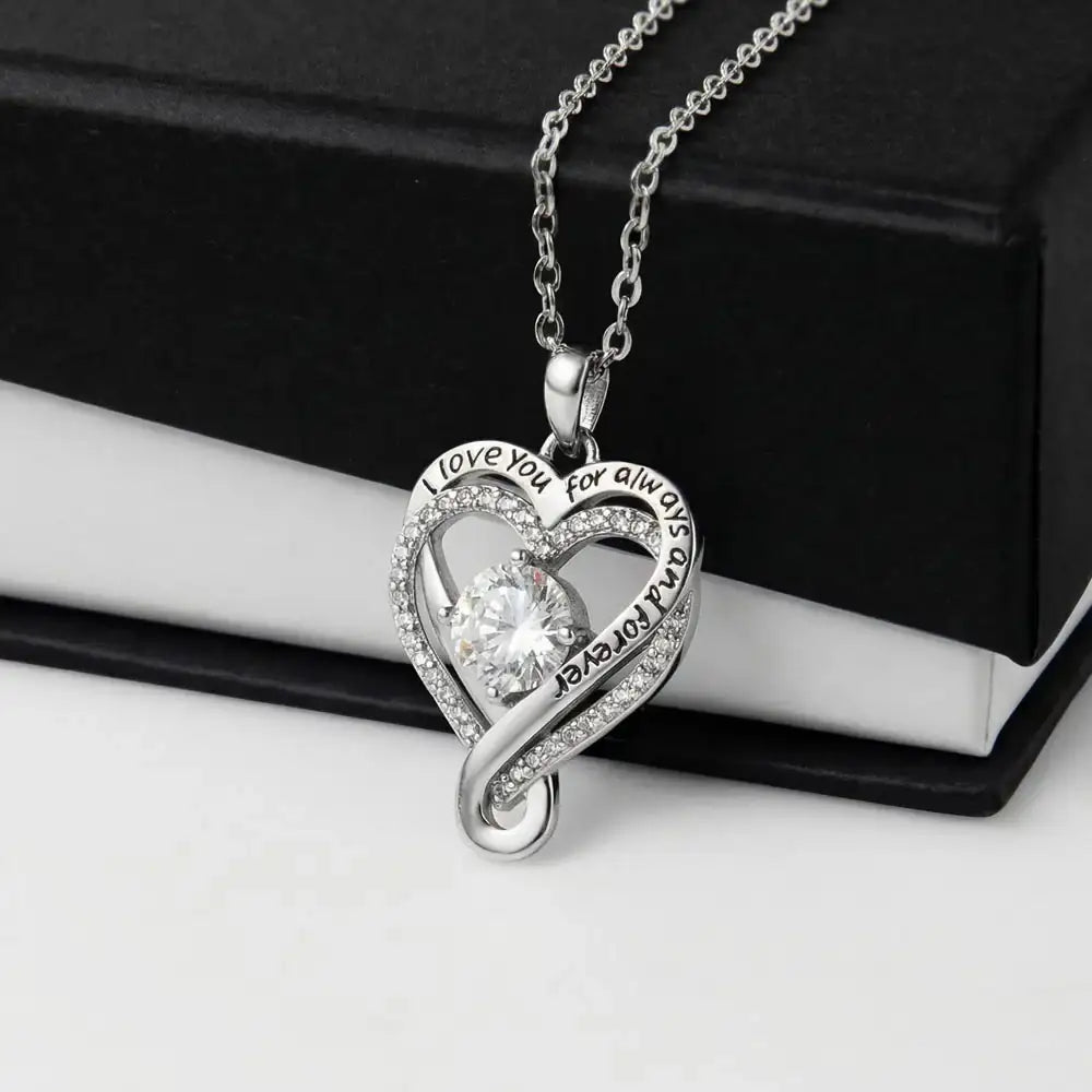 Congratulations from Mom and Dad Always and forever Heart Necklace