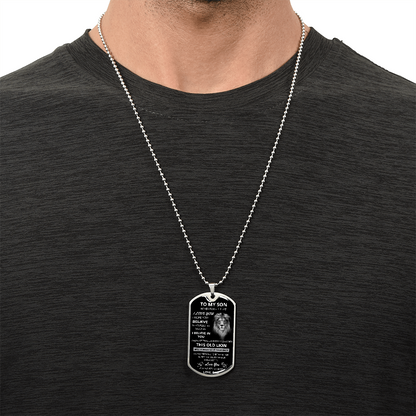 Son From Dad- Old Lion Dog Tag