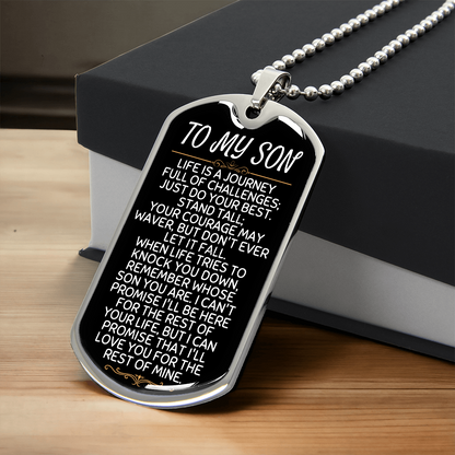 SON LIFE IS A JOURNEY DOG TAG