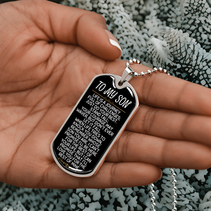 SON LIFE IS A JOURNEY DOG TAG