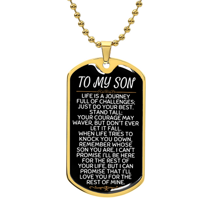 SON LIFE IS A JOURNEY DOG TAG
