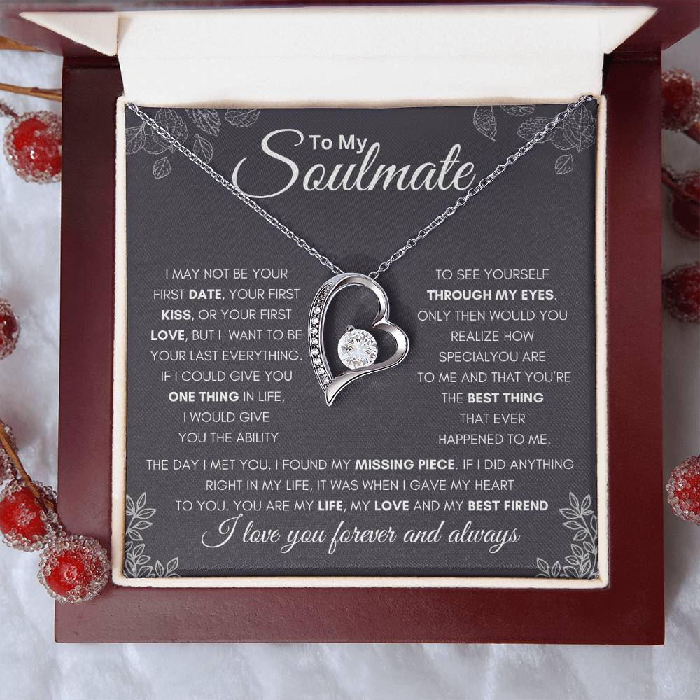 To My Soulmate - First and Last - Forever Love Necklace