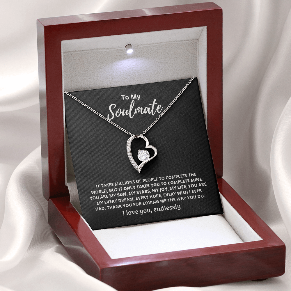 Soulmate Millions Forever Love Necklace Black