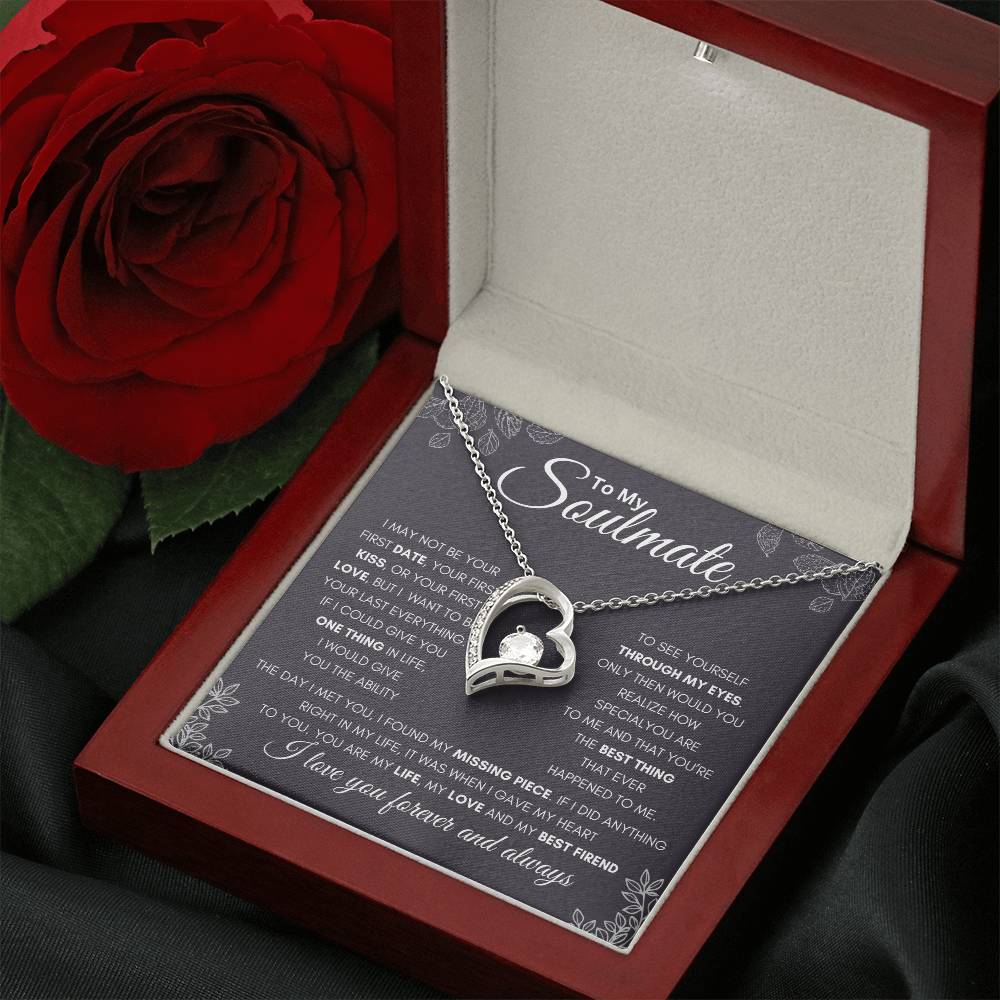 To My Soulmate - First and Last - Forever Love Necklace