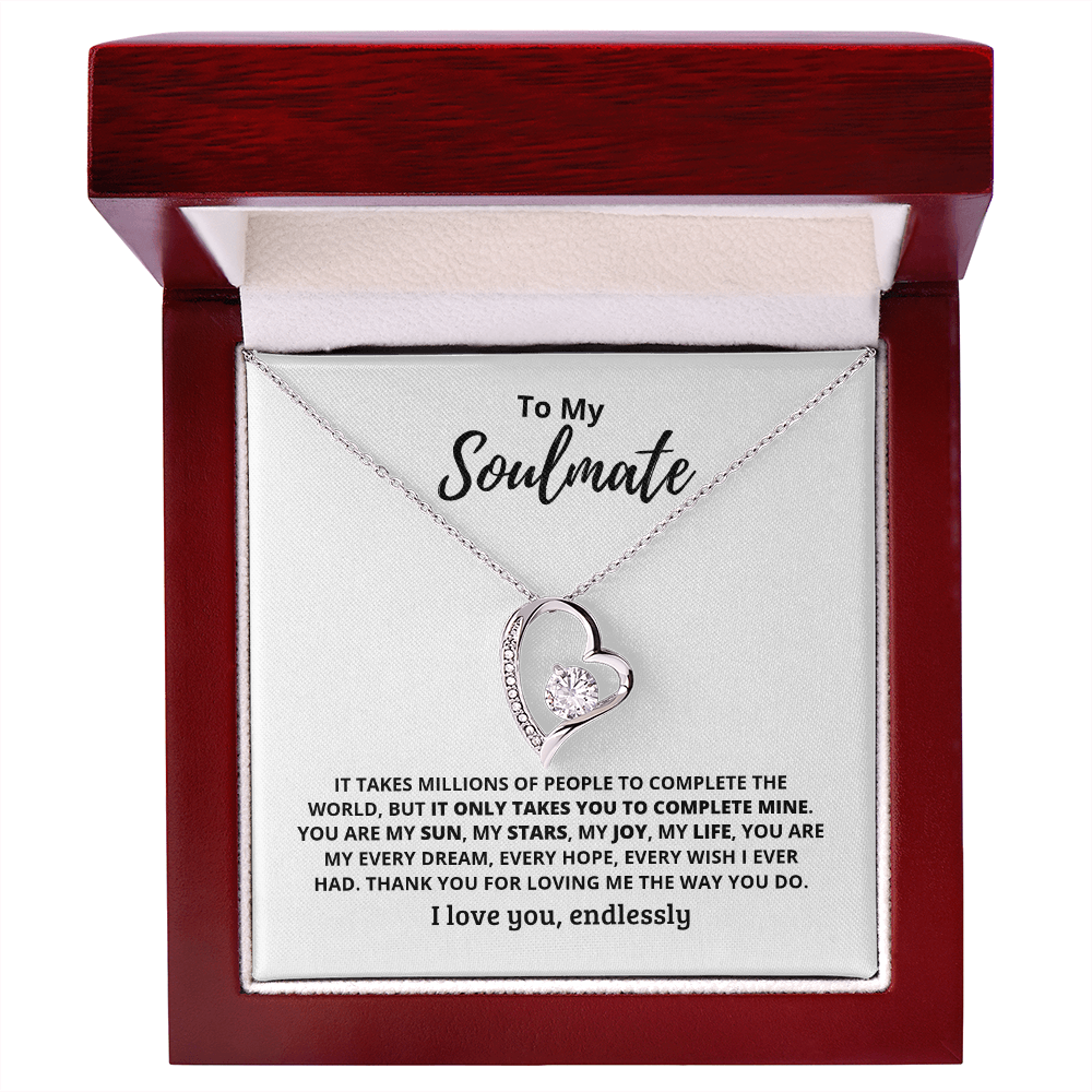 Soulmate Forever Love Necklace White