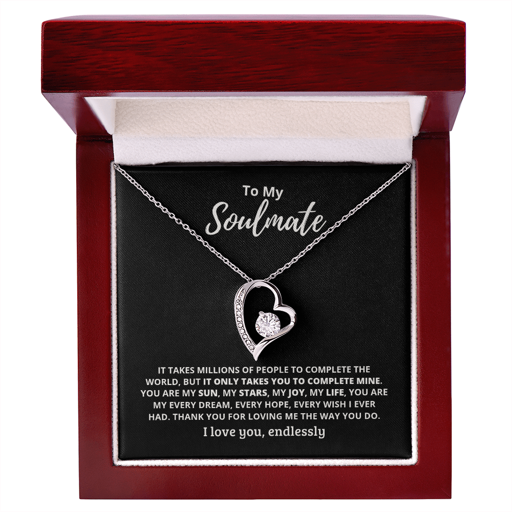 Soulmate Millions Forever Love Necklace Black