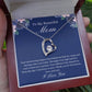 To My Beautiful Mom - Blue Flower Forever Love Necklace