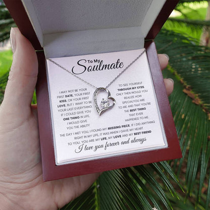 Soulmate - Not Your First, But Your Last - Forever Love Necklace