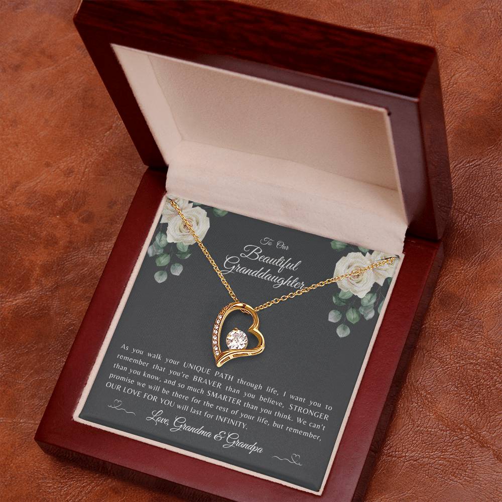 TO OUR BEAUTIFUL GRANDDAUGHTER | Forever Love Heart Necklace