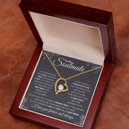 To My Soulmate - First and Last - Forever Love Necklace