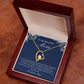 To My Beautiful Mom - Blue Flower Forever Love Necklace