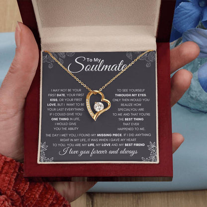 To My Soulmate - First and Last - Forever Love Necklace