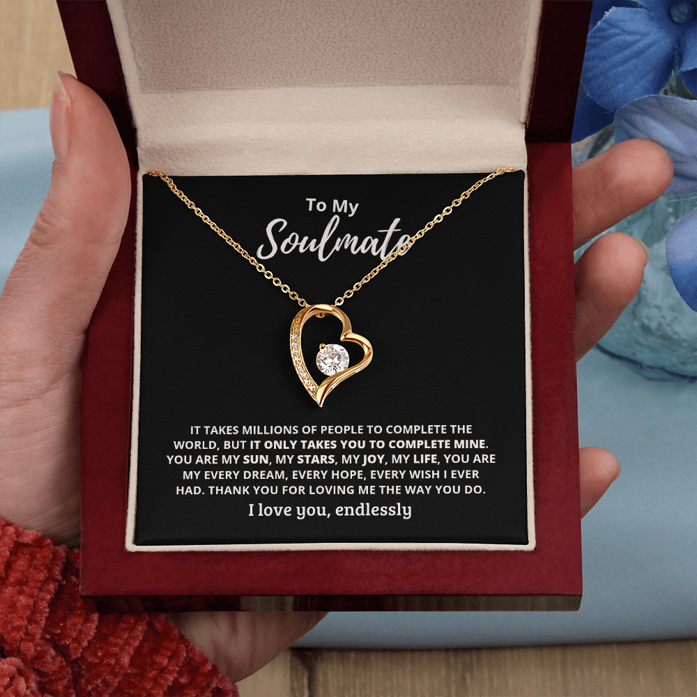 Soulmate Millions Forever Love Necklace Black