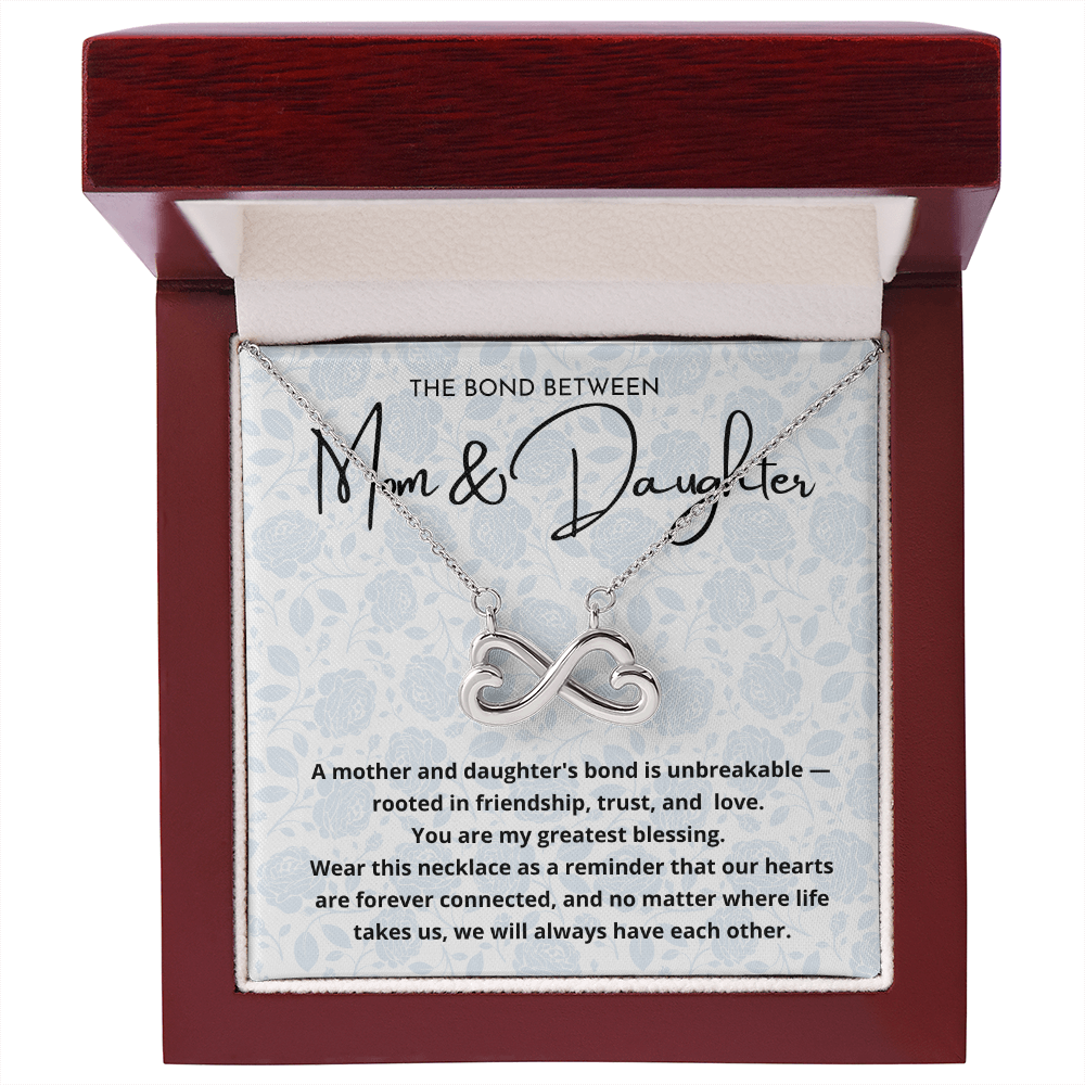Mom And Daughter Bond Between Us Endless Love Necklace