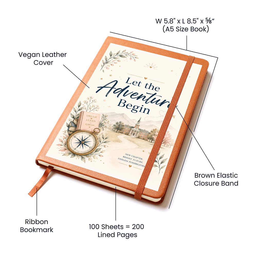 Let The Adventure Begin Journal Cream