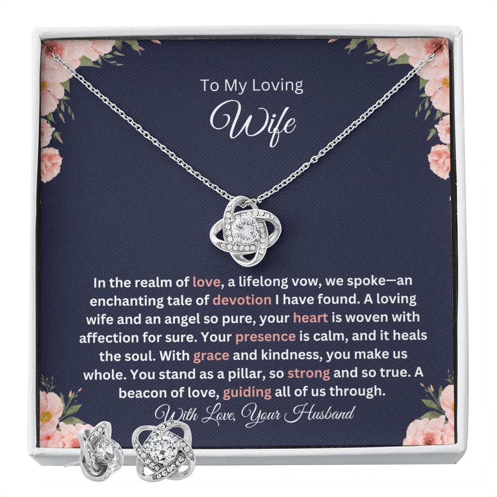 To My Loving Wife- Love Knot Necklace
