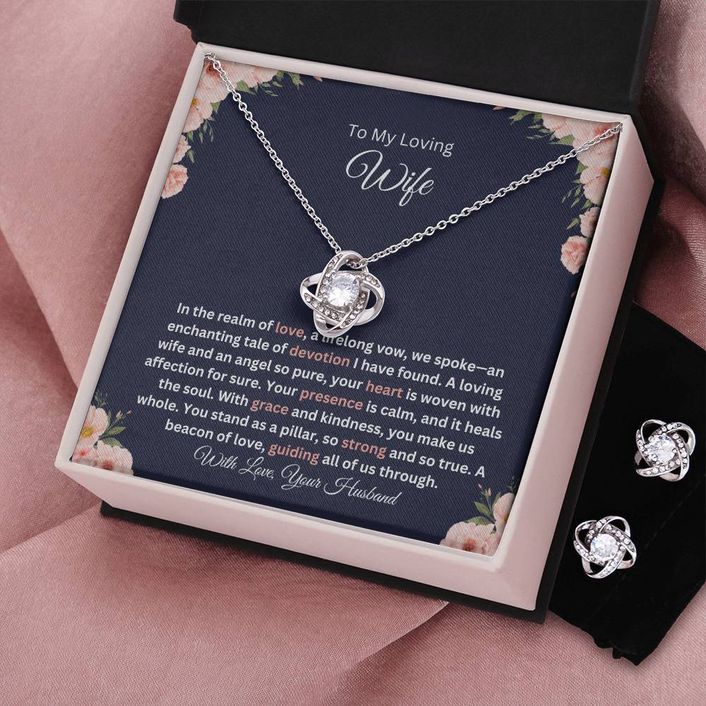 To My Loving Wife- Love Knot Necklace