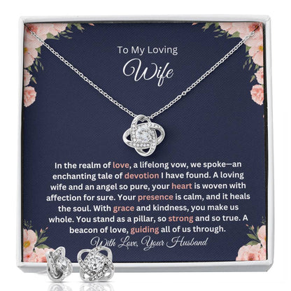 To My Loving Wife- Love Knot Necklace