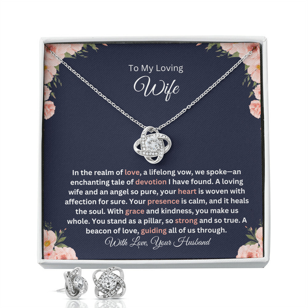 To My Loving Wife- Love Knot Necklace