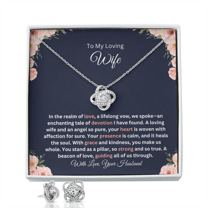 To My Loving Wife- Love Knot Necklace