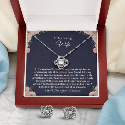 To My Loving Wife- Love Knot Necklace
