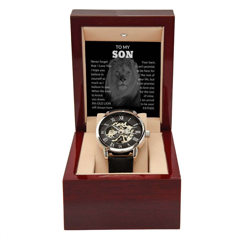 To My Son | Lion | Openwork Watch