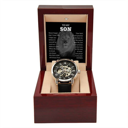 To My Son | Lion | Openwork Watch