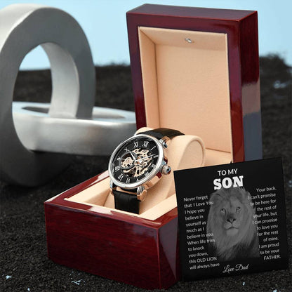 To My Son | Lion | Openwork Watch