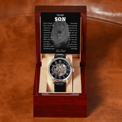 To My Son | Lion | Openwork Watch