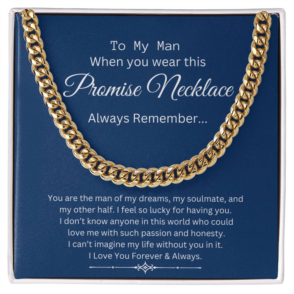 To My Man Promise Necklace