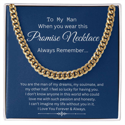 To My Man Promise Necklace