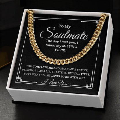 TO MY SOULMATE | Cuban Chain| Men's