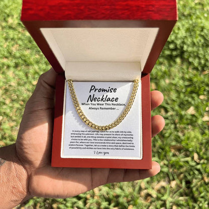 Promise Necklace Cuban Chain