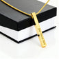 4 sided Stick Necklace Personalized Engraved
