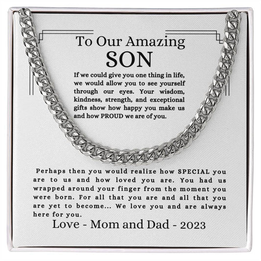 TO OUR AMAZING SON | Cuban Chain