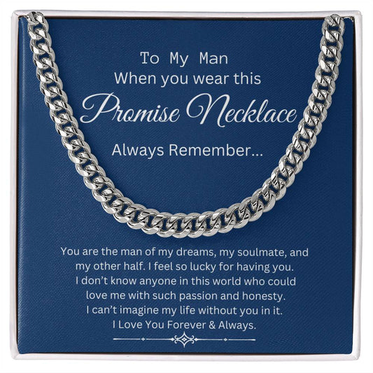 To My Man Promise Necklace