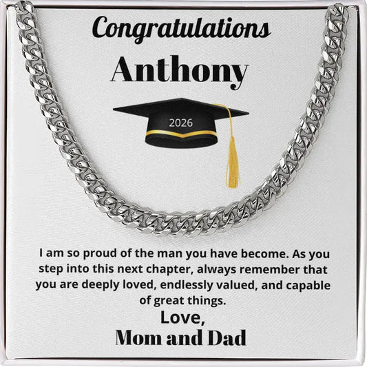 Graduation  Personalized Cuban Chain