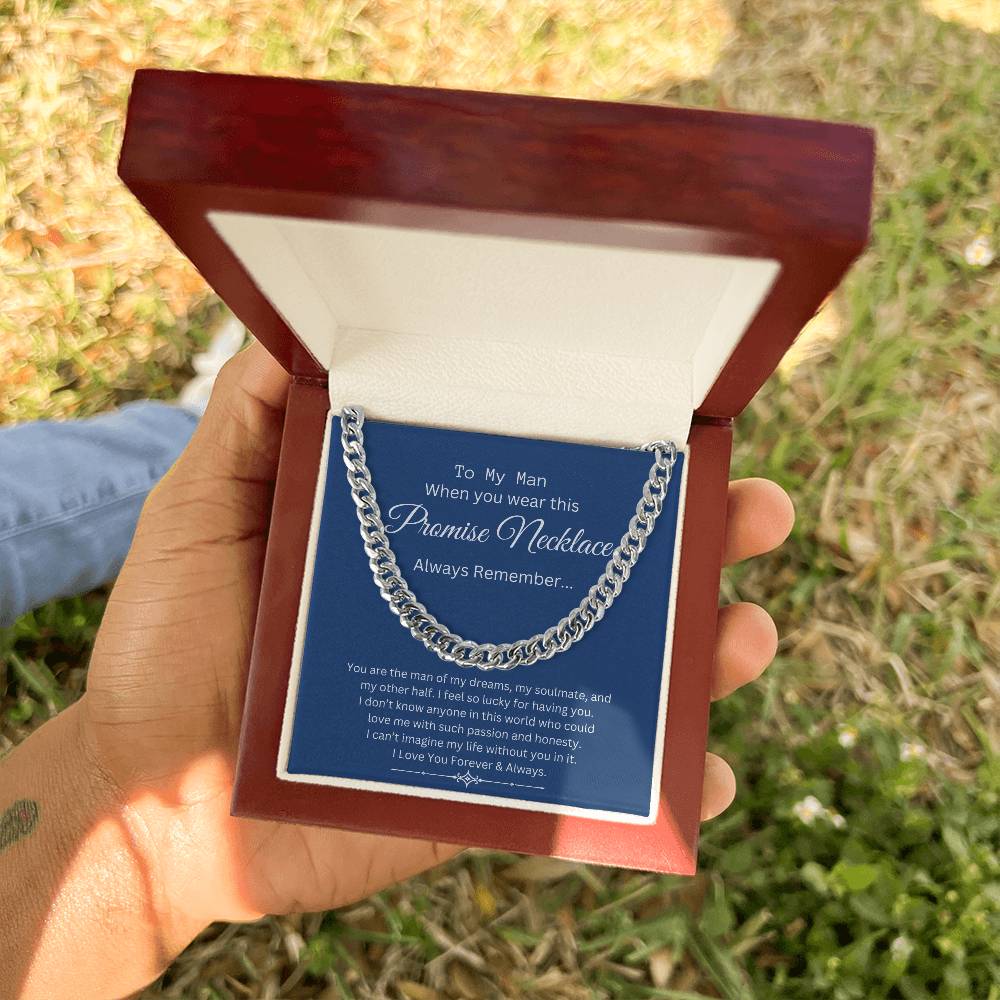 To My Man Promise Necklace