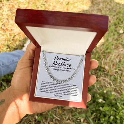 Promise Necklace Cuban Chain
