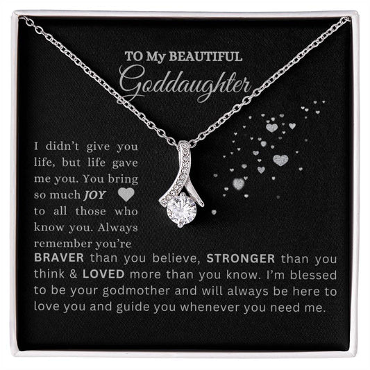 TO MY BEAUTIFUL GODDAUGHTER | Alluring Beauty Necklace | Silver