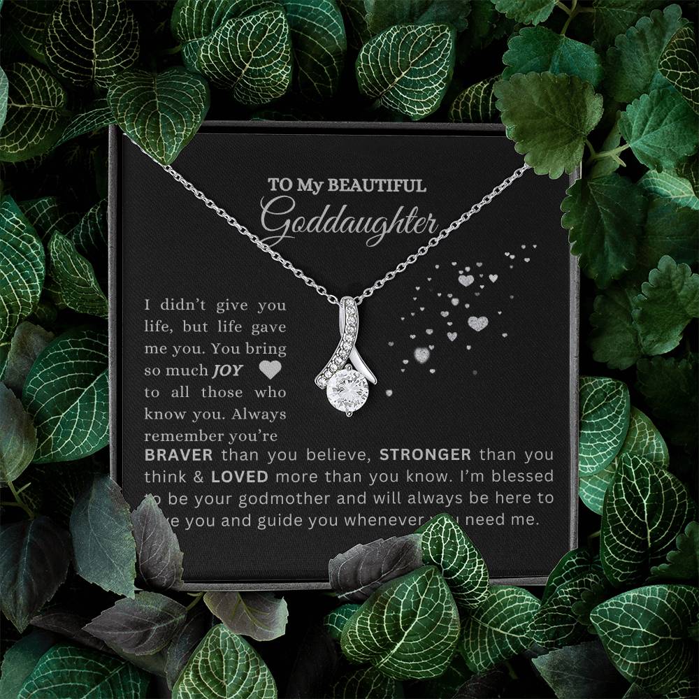 TO MY BEAUTIFUL GODDAUGHTER | Alluring Beauty Necklace | Silver